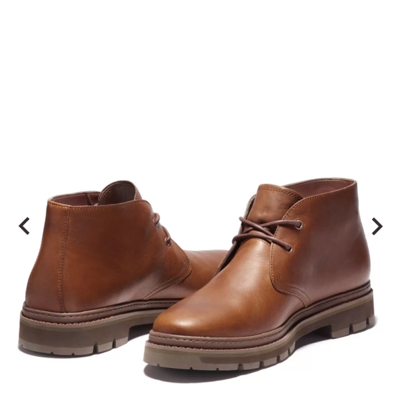 TIMBERLAND MEN'S PORT UNION CHUKKA WP RUST FULL GRAIN BOOTS - Picture 5 of 6